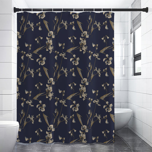 Vintage Sweet Pea Pattern Print Premium Shower Curtain