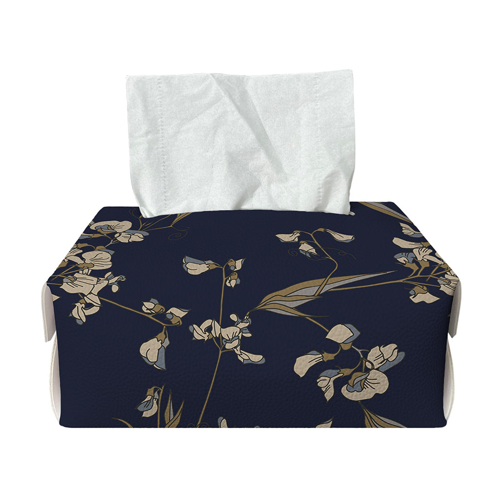 Vintage Sweet Pea Pattern Print Rectangle Tissue Box Cover