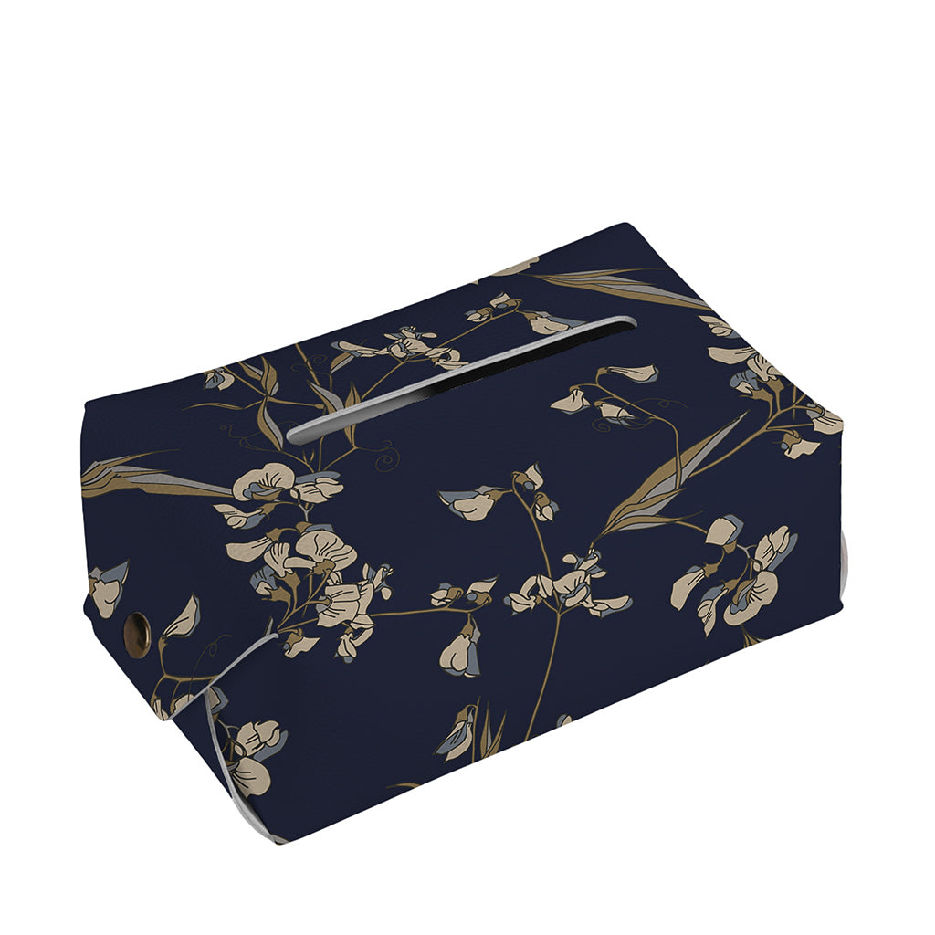 Vintage Sweet Pea Pattern Print Rectangle Tissue Box Cover