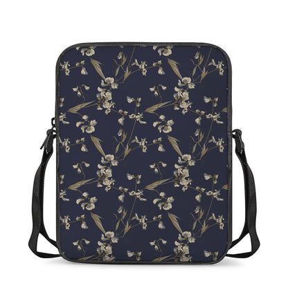 Vintage Sweet Pea Pattern Print Rectangular Crossbody Bag