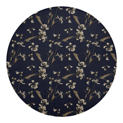 Vintage Sweet Pea Pattern Print Round Blanket