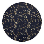 Vintage Sweet Pea Pattern Print Round Blanket