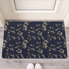 Vintage Sweet Pea Pattern Print Rubber Doormat