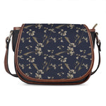Vintage Sweet Pea Pattern Print Saddle Bag