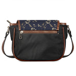 Vintage Sweet Pea Pattern Print Saddle Bag