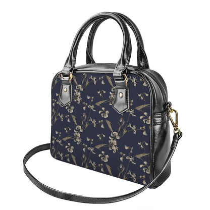 Vintage Sweet Pea Pattern Print Shoulder Handbag