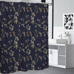 Vintage Sweet Pea Pattern Print Shower Curtain