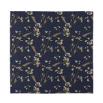 Vintage Sweet Pea Pattern Print Silk Bandana