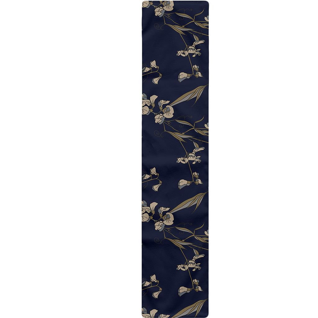 Vintage Sweet Pea Pattern Print Table Runner