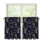 Vintage Sweet Pea Pattern Print Tier Curtains