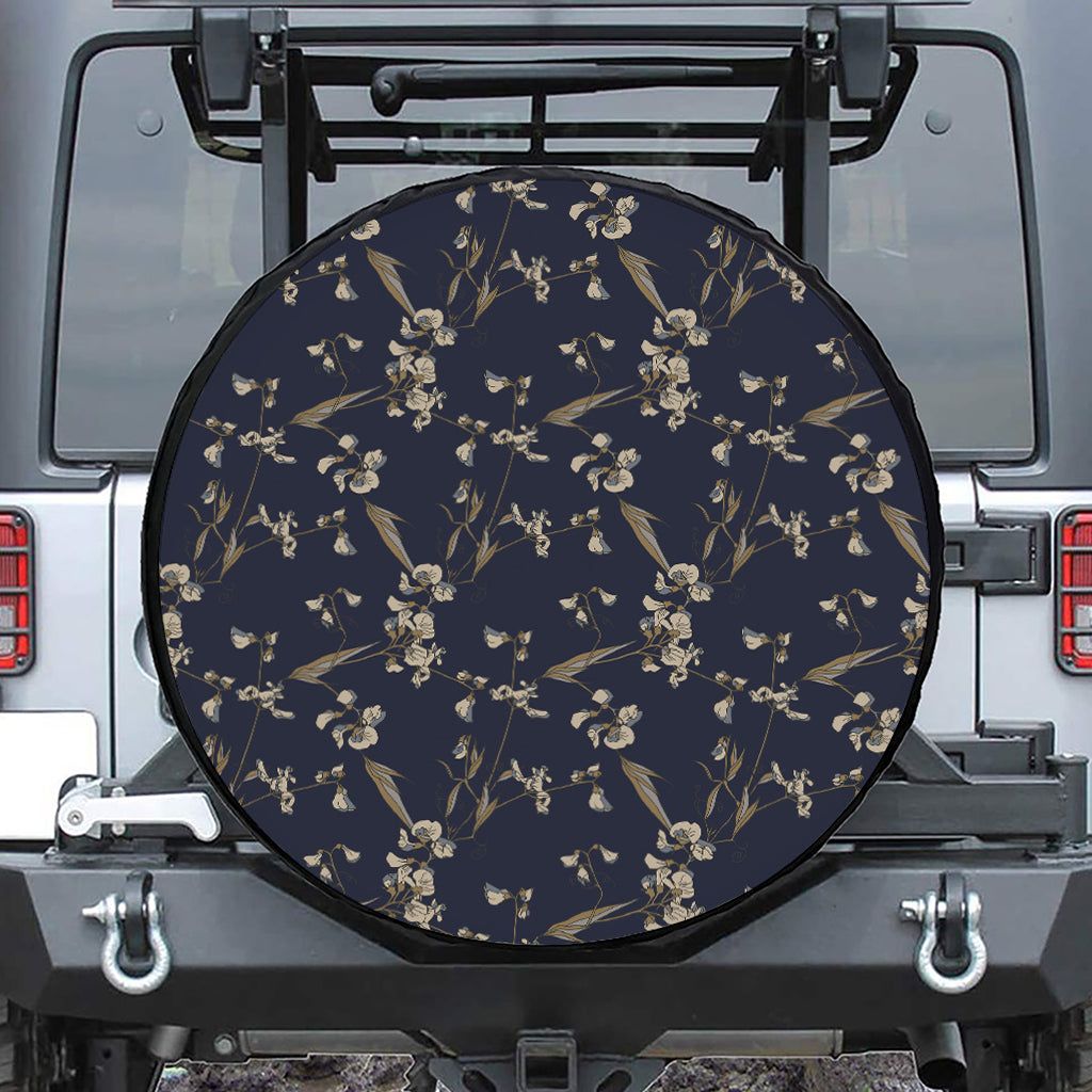 Vintage Sweet Pea Pattern Print Tire Cover