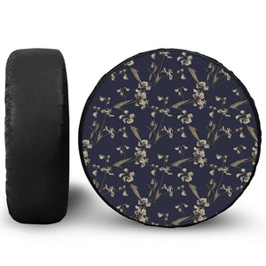 Vintage Sweet Pea Pattern Print Tire Cover