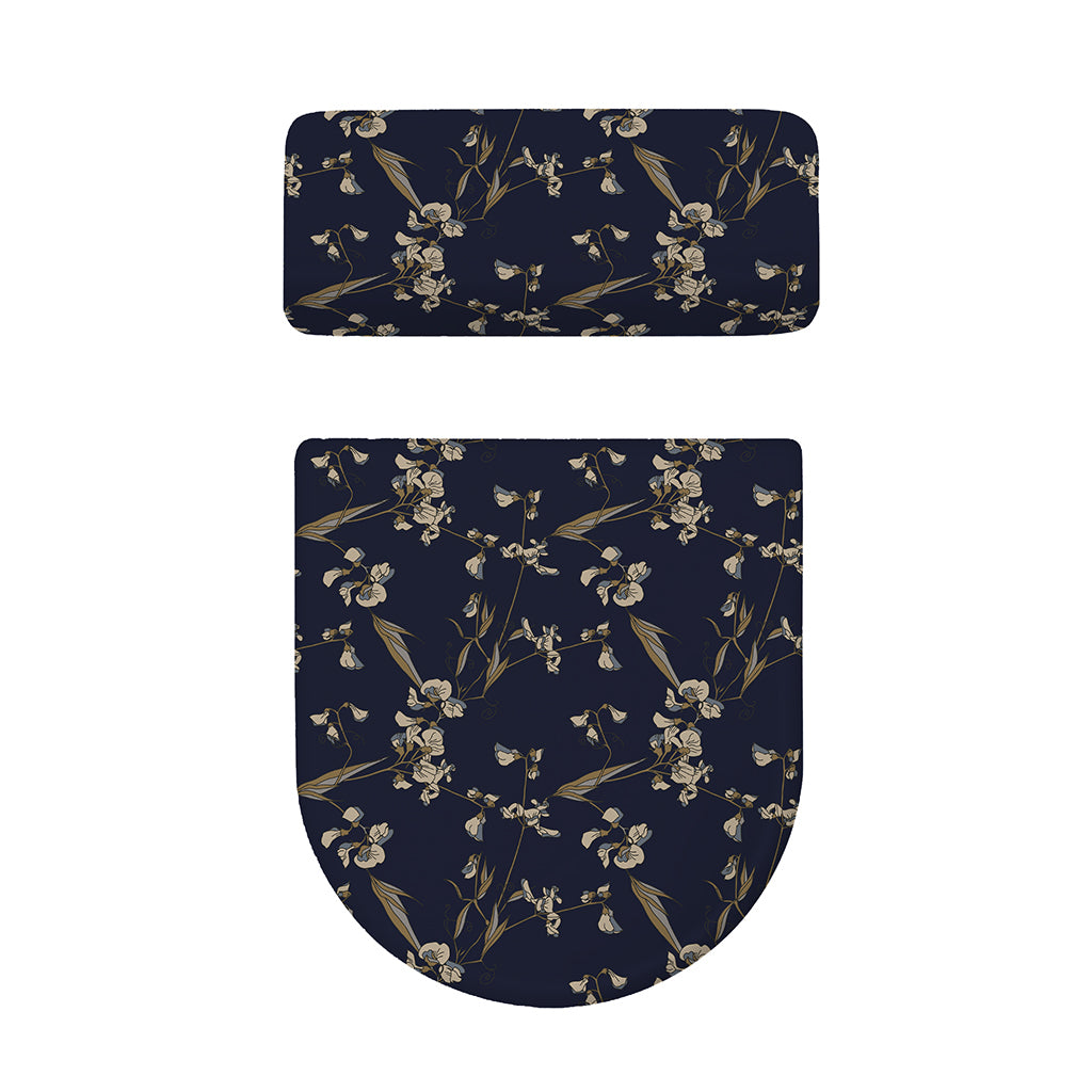 Vintage Sweet Pea Pattern Print Toilet Lid And Tank Cover Set