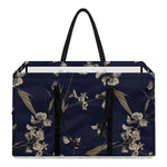 Vintage Sweet Pea Pattern Print Utility Tote Bag