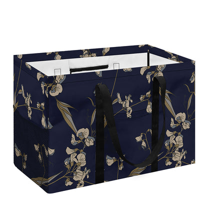 Vintage Sweet Pea Pattern Print Utility Tote Bag