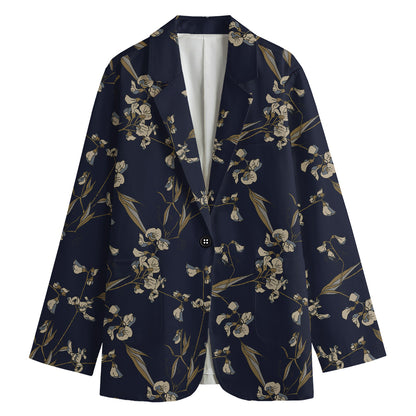 Vintage Sweet Pea Pattern Print Women's Blazer
