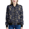 Vintage Sweet Pea Pattern Print Women's Bomber Jacket