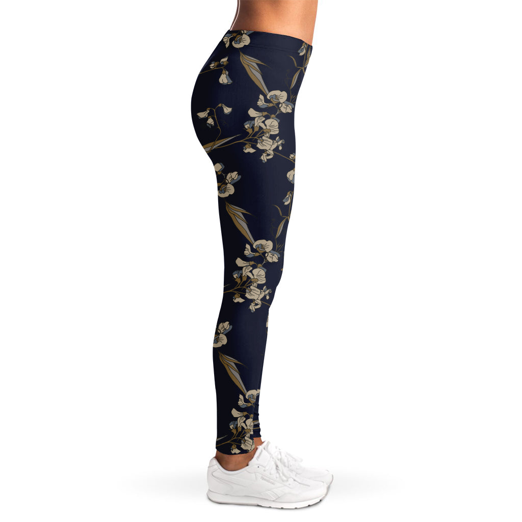 Vintage Sweet Pea Pattern Print Women's Leggings