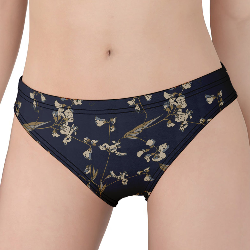 Vintage Sweet Pea Pattern Print Women's Panties