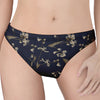 Vintage Sweet Pea Pattern Print Women's Thong