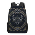 Vintage Taurus Zodiac Sign Print 17 Inch Backpack