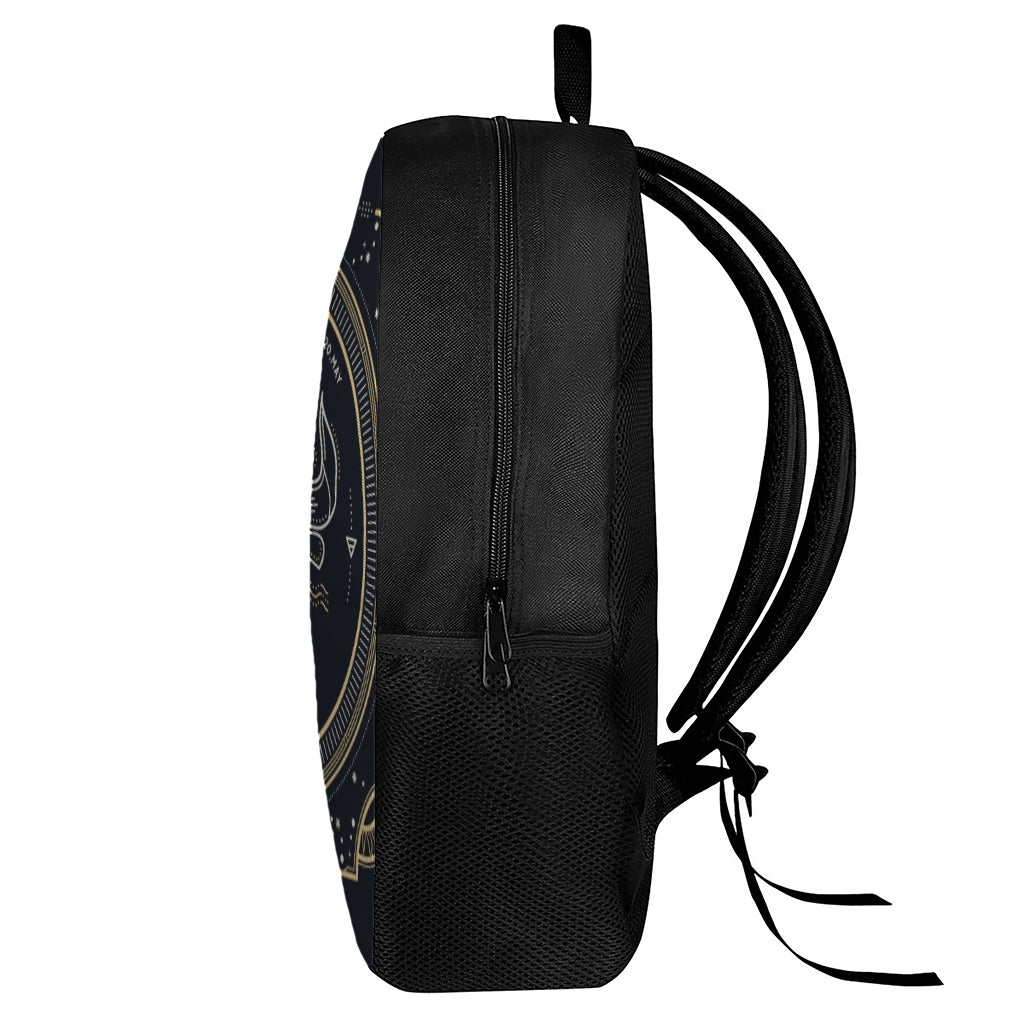 Vintage Taurus Zodiac Sign Print 17 Inch Backpack
