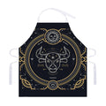 Vintage Taurus Zodiac Sign Print Adjustable Apron