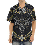 Vintage Taurus Zodiac Sign Print Aloha Shirt