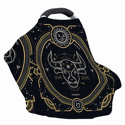 Vintage Taurus Zodiac Sign Print Baby Seat Cover
