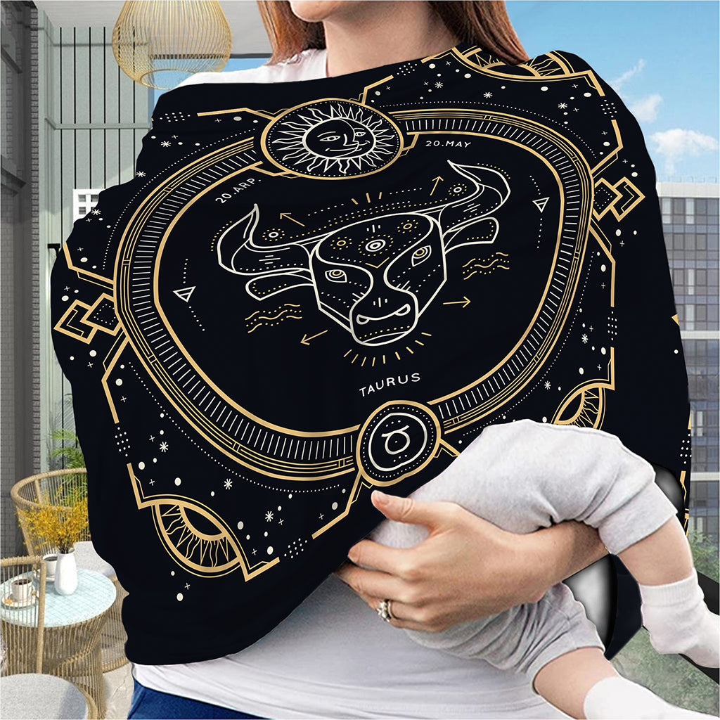 Vintage Taurus Zodiac Sign Print Baby Seat Cover