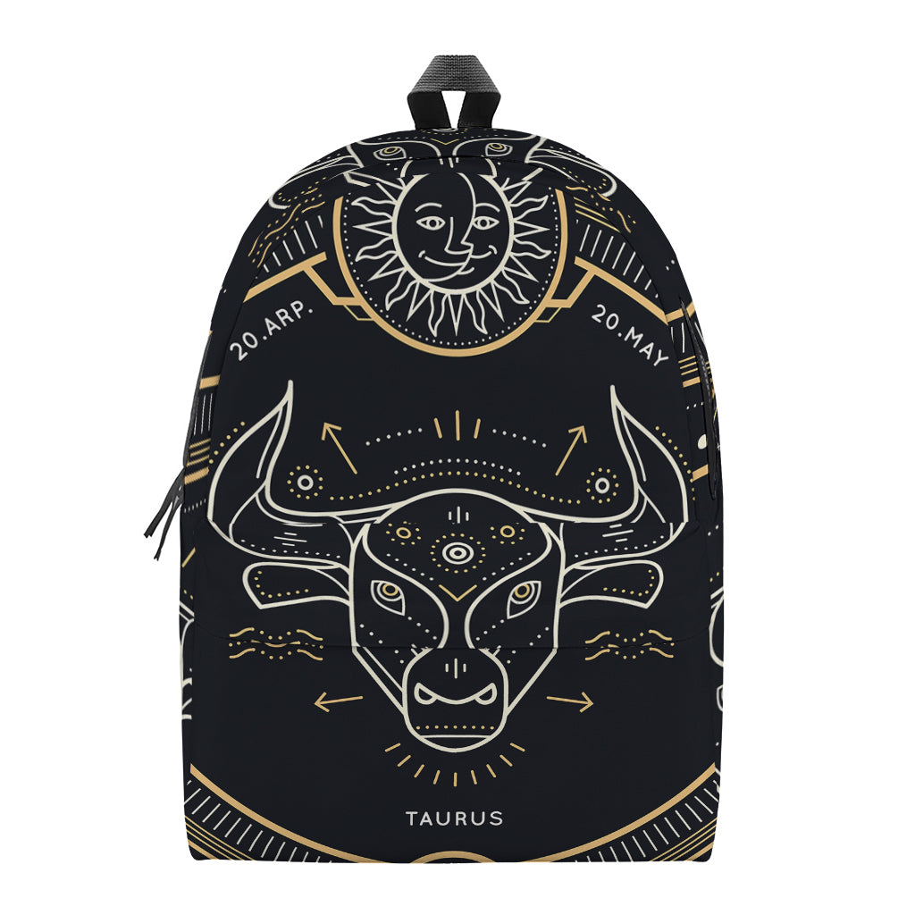 Vintage Taurus Zodiac Sign Print Backpack