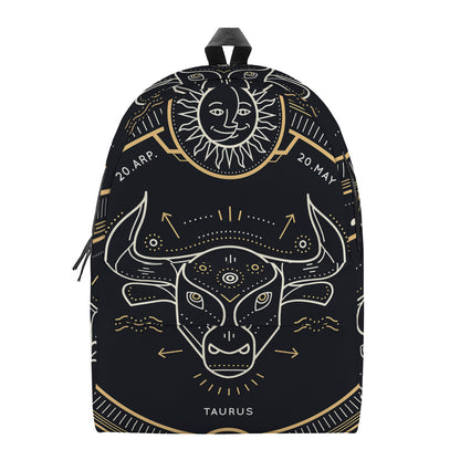Vintage Taurus Zodiac Sign Print Backpack