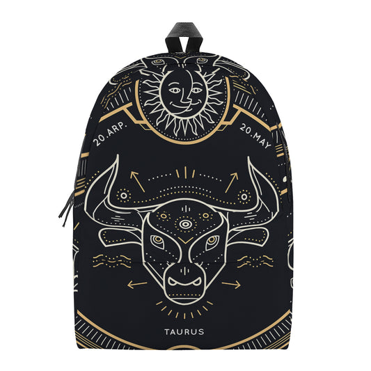 Vintage Taurus Zodiac Sign Print Backpack