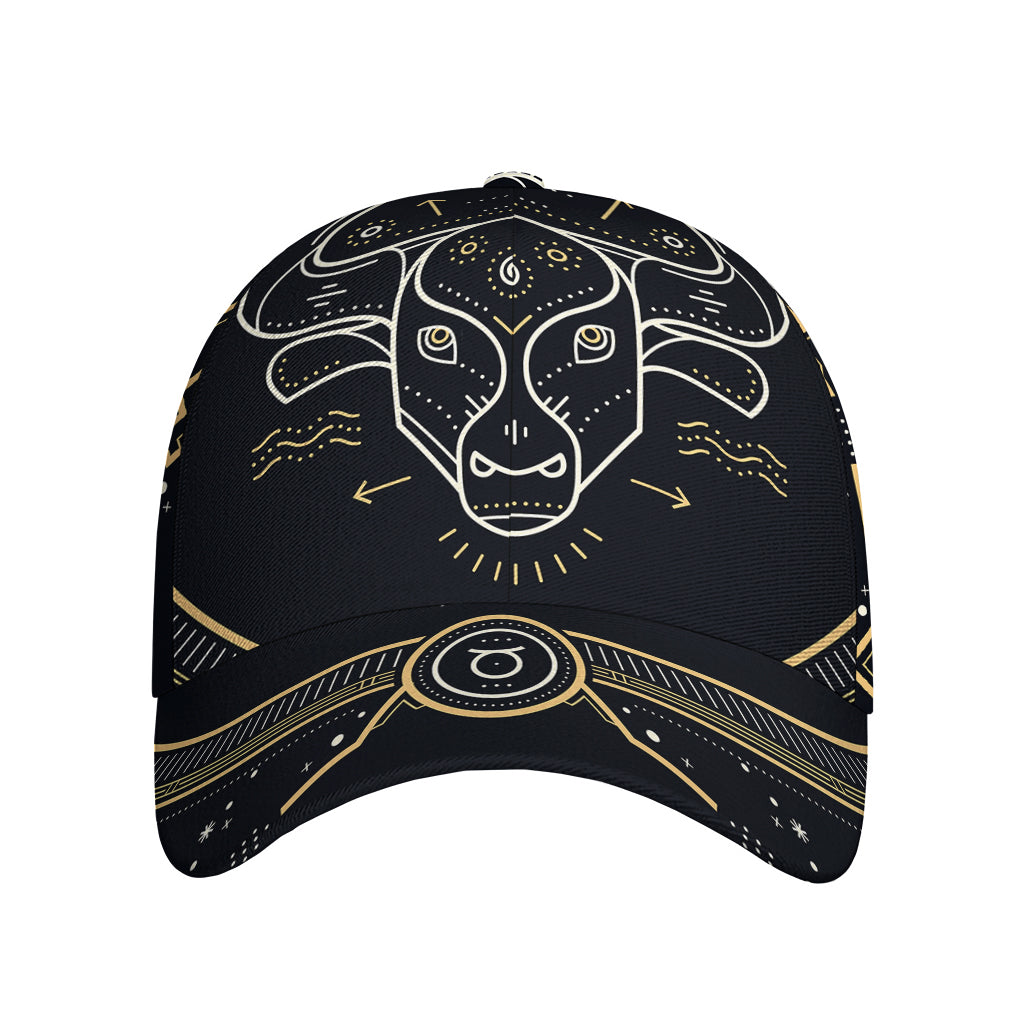 Vintage Taurus Zodiac Sign Print Baseball Cap
