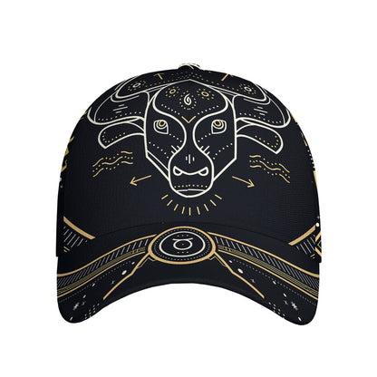 Vintage Taurus Zodiac Sign Print Baseball Cap