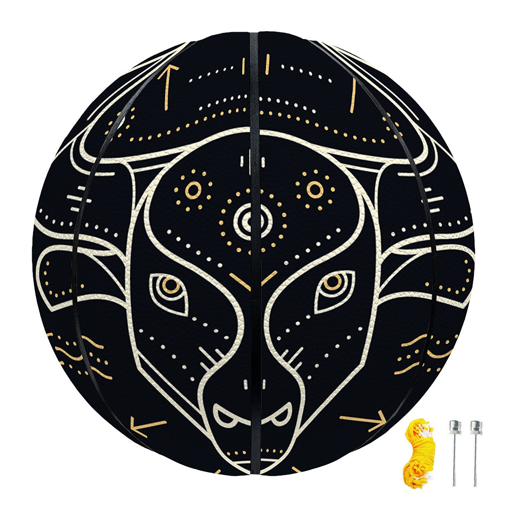 Vintage Taurus Zodiac Sign Print Basketball