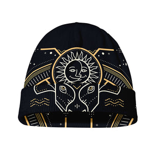 Vintage Taurus Zodiac Sign Print Beanie