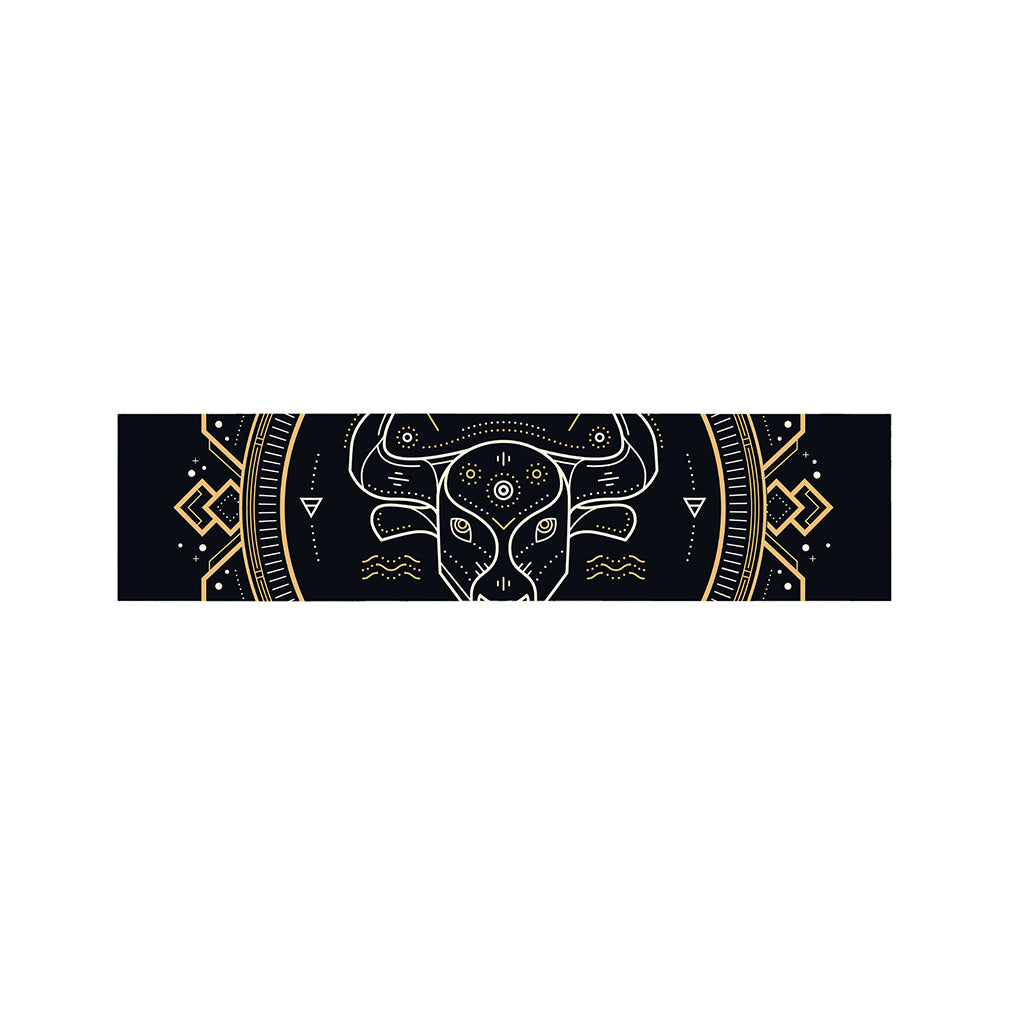 Vintage Taurus Zodiac Sign Print Bed Runner