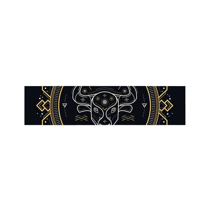 Vintage Taurus Zodiac Sign Print Bed Runner