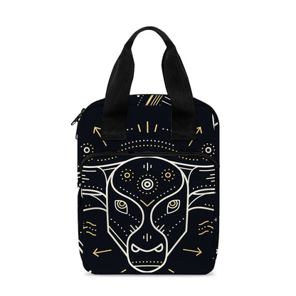 Vintage Taurus Zodiac Sign Print Bible Tote Bag