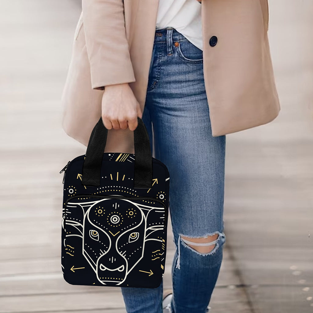 Vintage Taurus Zodiac Sign Print Bible Tote Bag