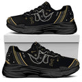 Vintage Taurus Zodiac Sign Print Black Chunky Shoes