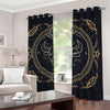 Vintage Taurus Zodiac Sign Print Blackout Grommet Curtains