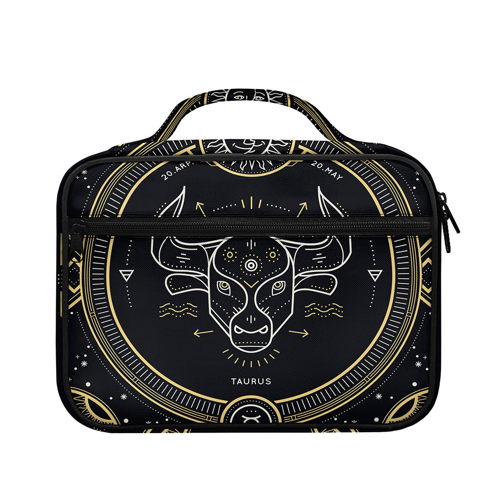 Vintage Taurus Zodiac Sign Print Briefcase Bible Bag