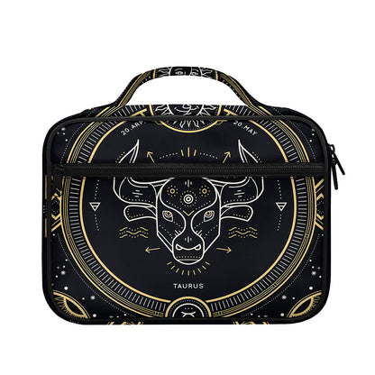Vintage Taurus Zodiac Sign Print Briefcase Bible Bag