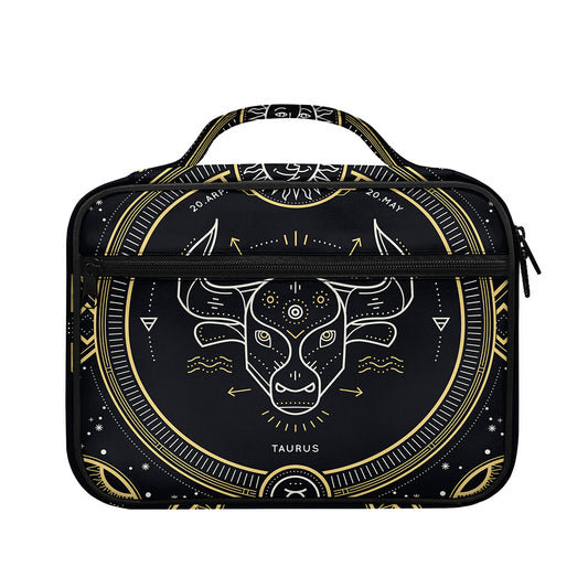 Vintage Taurus Zodiac Sign Print Briefcase Bible Bag