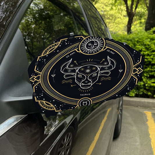 Vintage Taurus Zodiac Sign Print Car Side Mirror Covers