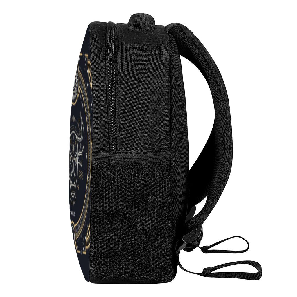 Vintage Taurus Zodiac Sign Print Casual Backpack