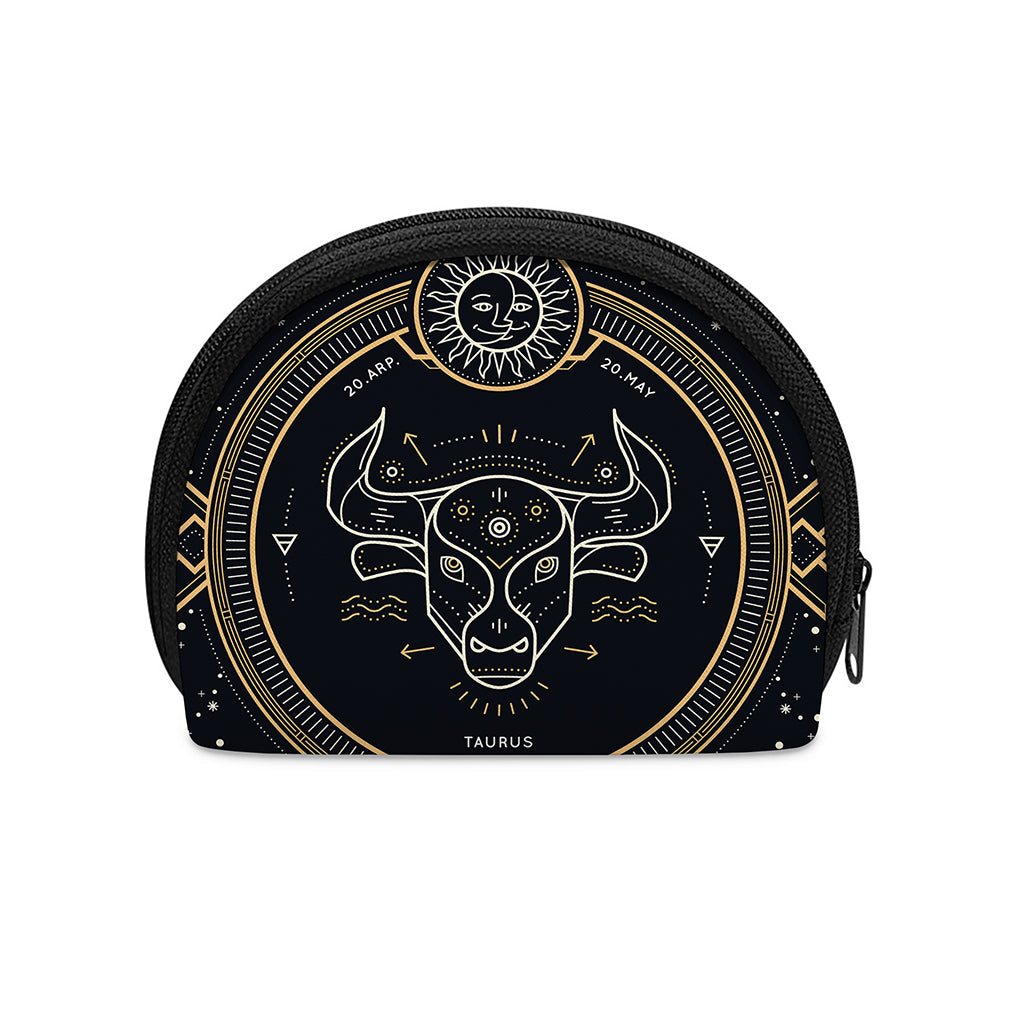 Vintage Taurus Zodiac Sign Print Coin Purse