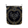 Vintage Taurus Zodiac Sign Print Collapsible Laundry Basket